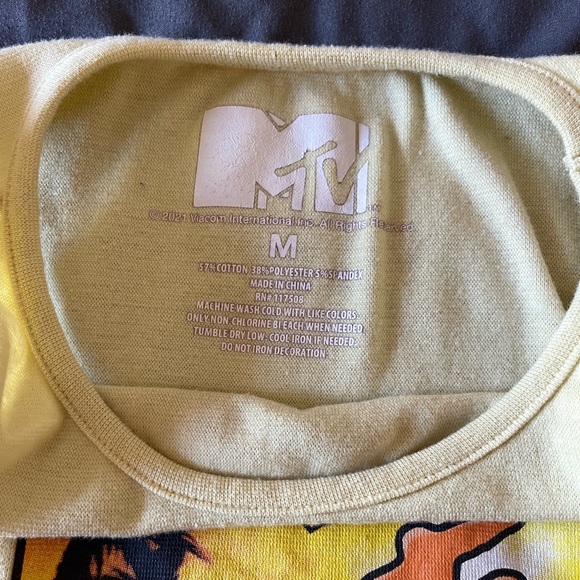 MTV Music Television Crop Tank Top | Sunset Beach Logo | Size M | RN 117508 - Picture 3 of 6